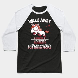 funny meningitis grumpy unicorn warrior Baseball T-Shirt